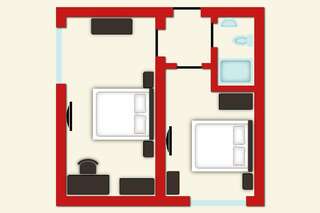 Гостиница Мистер Жулебин Москва СТАНДАРТ двухкомнатный-7